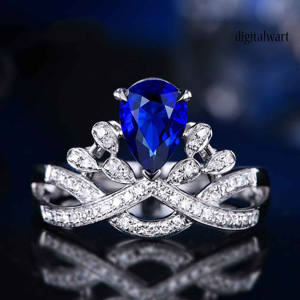 Nhẫn Hợp Kim Hình Vương Miện Đính Đá Thời Trang Sang Trọng Cho Nữ