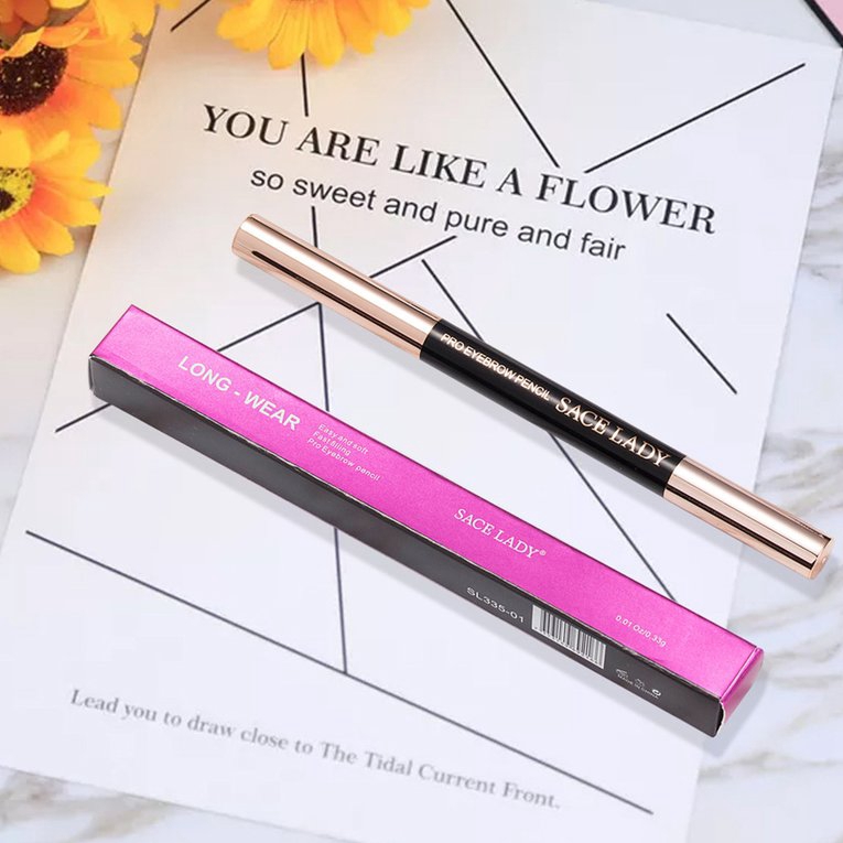 🌸Chì kẻ lông mày dạng xoay không thấm nước thiết kế có đầu cọ chải tiện dụng | BigBuy360 - bigbuy360.vn