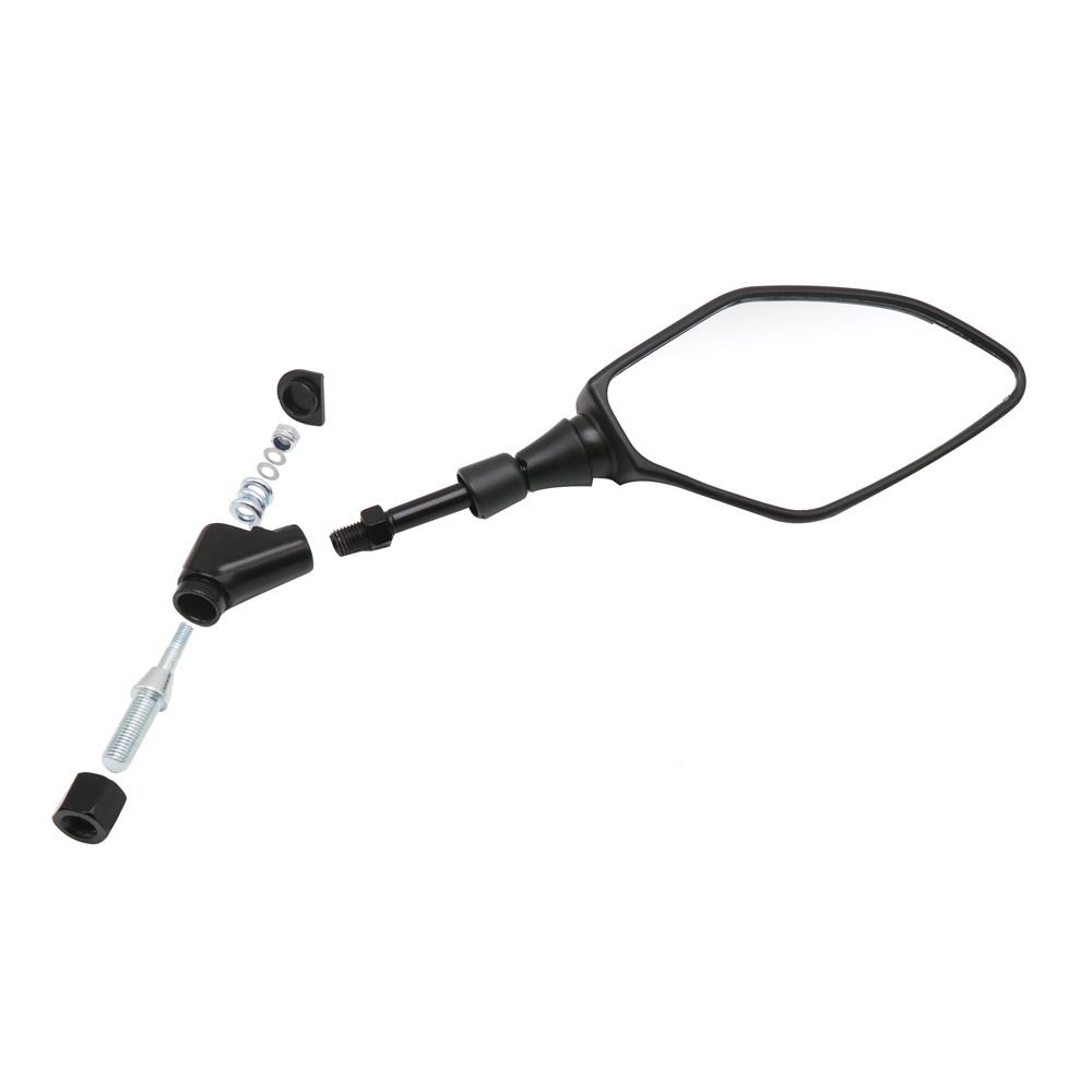 MOTOPRTS SHOP 1Pair Left Right Black Rearview Mirror White Glass for Yamaha MT07/MT09