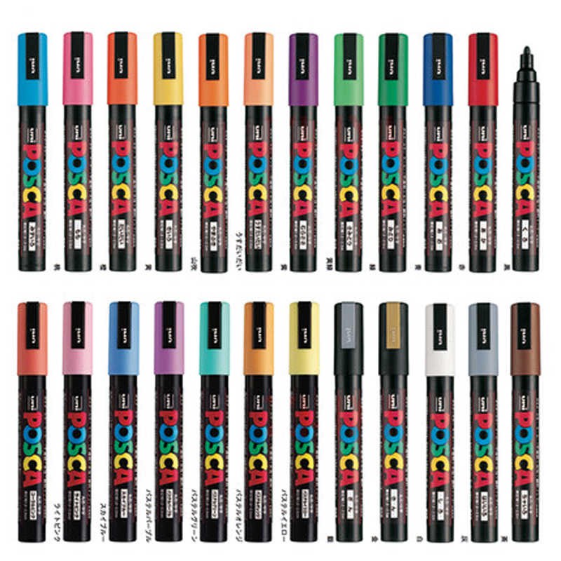 Bút vẽ trên nhiều chất liệu Uni Posca Paint Marker PC-5M ( bút lẻ, link 1)