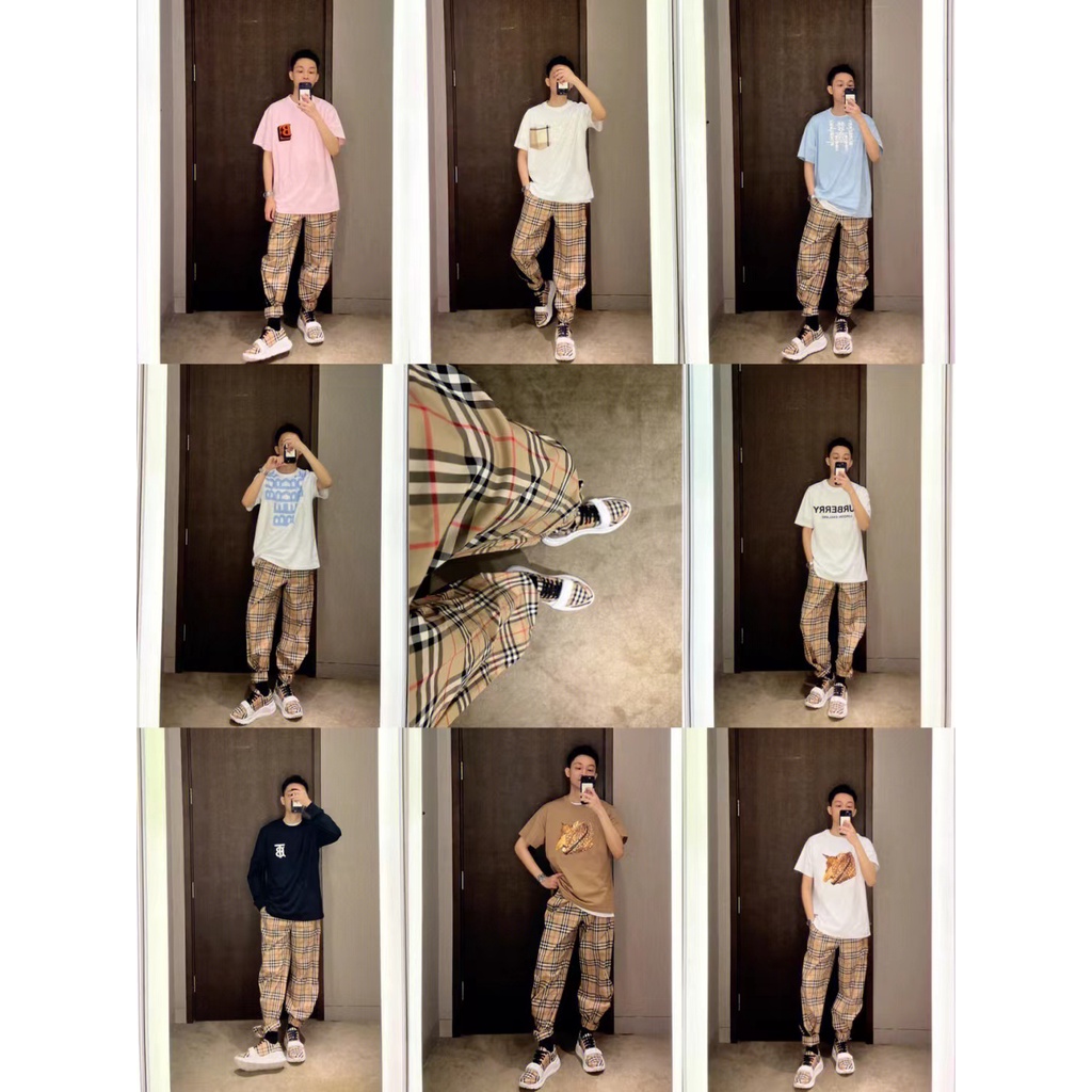 Quần Cotton Kẻ Sọc Phong Cách Vintage Cho Nam Và Nữ