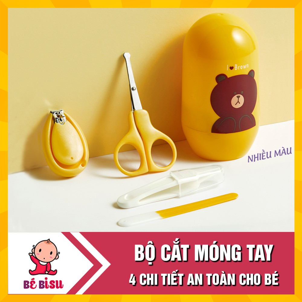 Bộ cắt móng tay hình viên thuốc 4 chi tiết cho bé