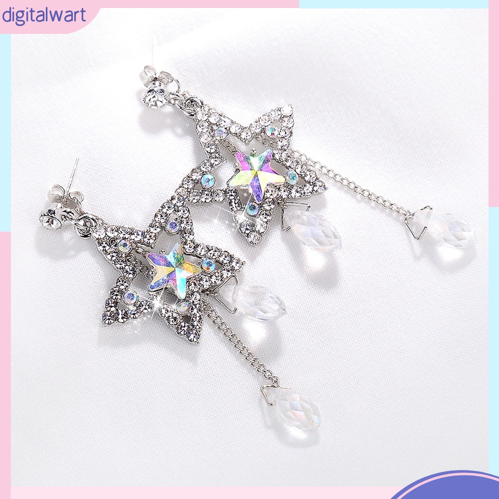 Khuyên tai ngôi sao đính đá lấp lánh