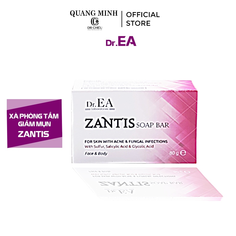 Xà phòng Dr. EA Zantis ngừa mụn lưng, dày sừng nang lông, viêm nang lông 80g