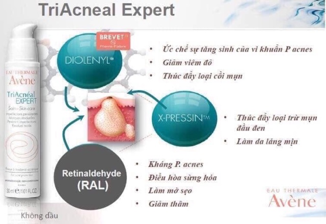 🇫🇷🇫🇷 AVENE TRIACNEAL EXPERT EMULSION KEM HỖ TRỢ ĐÁNH BAY MỤN, CHỐNG LÃO HOÁ, mờ THÂM MỤN