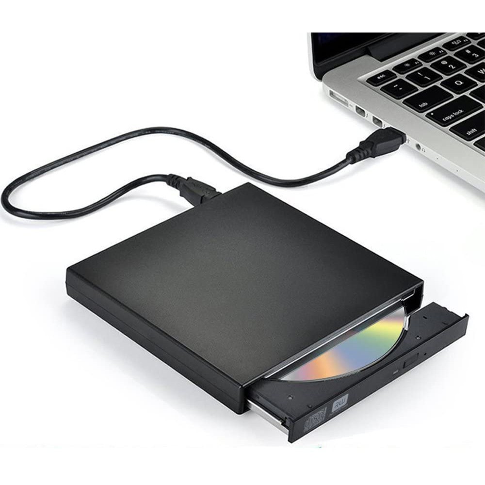 Ổ CD DVD bên ngoài, Ổ CD-RW bên ngoài di động mỏng USB 2.0, Đầu ghi DVD-RW Burner Writer, dành cho máy tính xách tay Máy tính xách tay Máy tính để bàn PC, Ổ cứng gắn ngoài