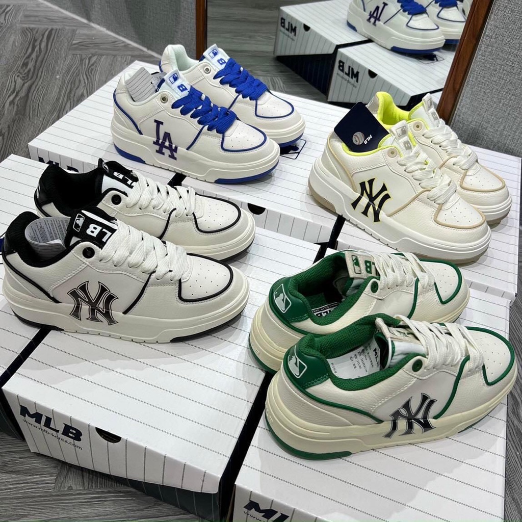 Giày M.L.B Nam Nữ Chunky In 3D Đế Tăng Chiều Cao Thể Thao Thời Trang Cao cấp Full Box, Bill