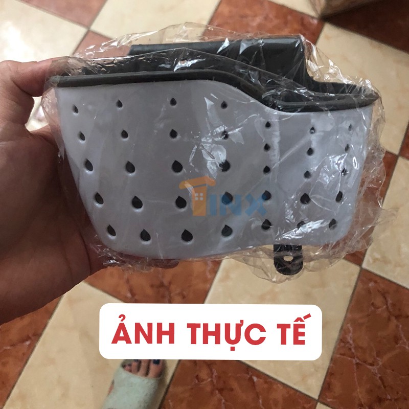 Túi treo bồn rửa chén 2 lớp cao cấp - Giỏ treo bồn rửa bát có 2 ngăn đựng giẻ tiện ích