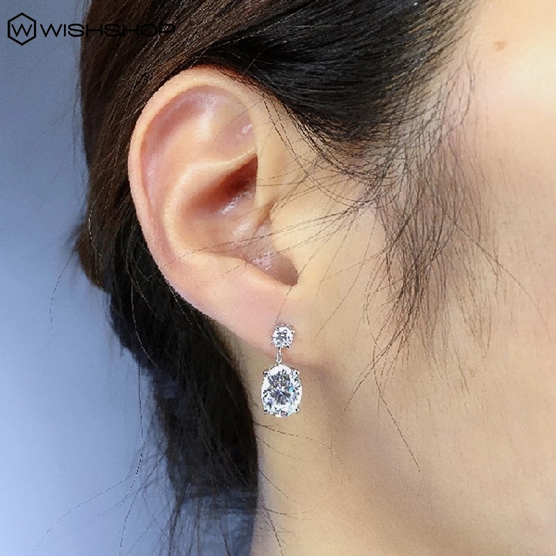 1 Đôi Bông Tai Đính Đá Zircon Thanh Lịch Dành Cho Nữ