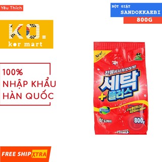 Bột giặt Sandokkaebi♥️FREESHIP♥️ 800g Nhập khẩu Hàn Quốc -Tẩy mạnh gấp đôi ariel , omo