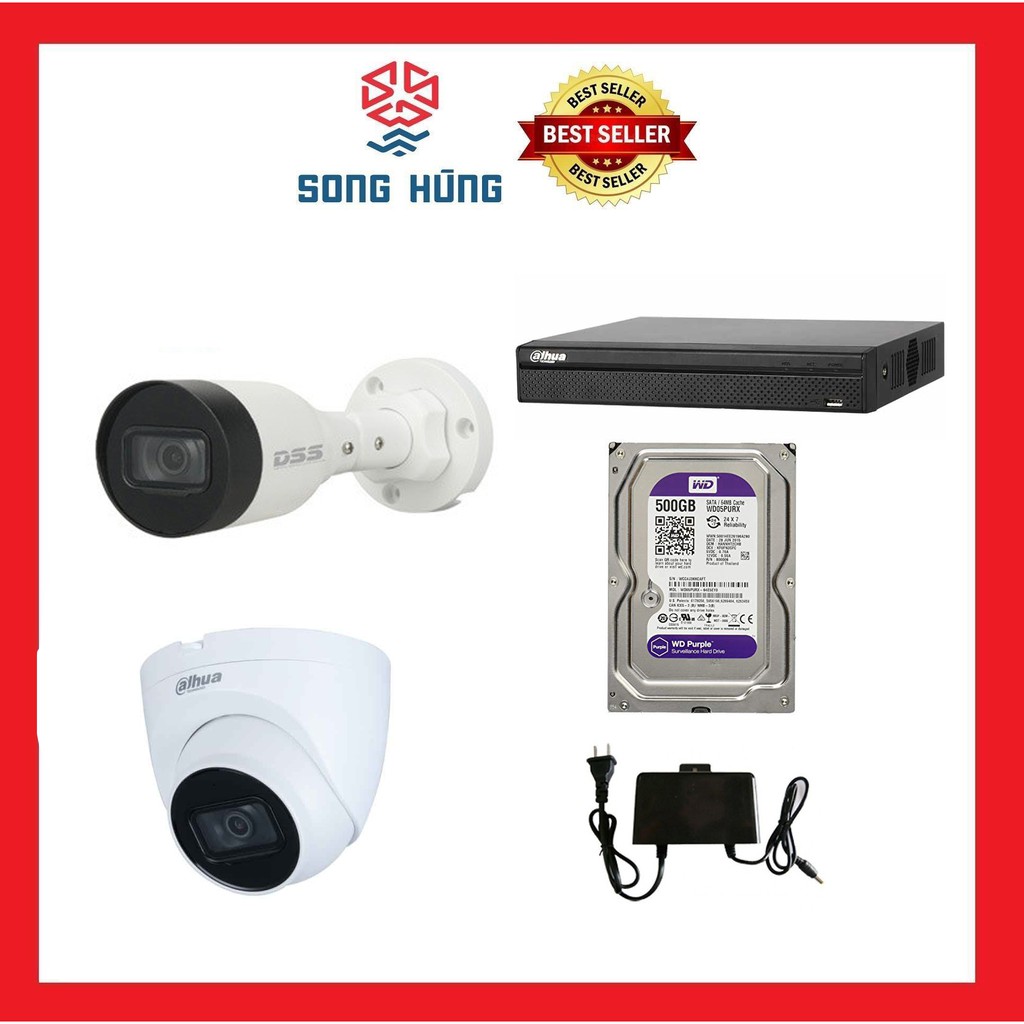 Trọn bộ 1-4 Camera IP Dahua trong nhà DS2230TDIP-S2 (cầu ) DS2230SFIP-S2 (thân) 2MP FullHD tặng kèm ổ cứng