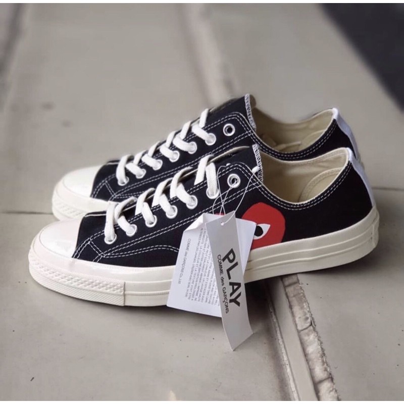 [ CHÍNH HÃNG ] giày sneaker CONVERSE CDG BLACK HI-LOW