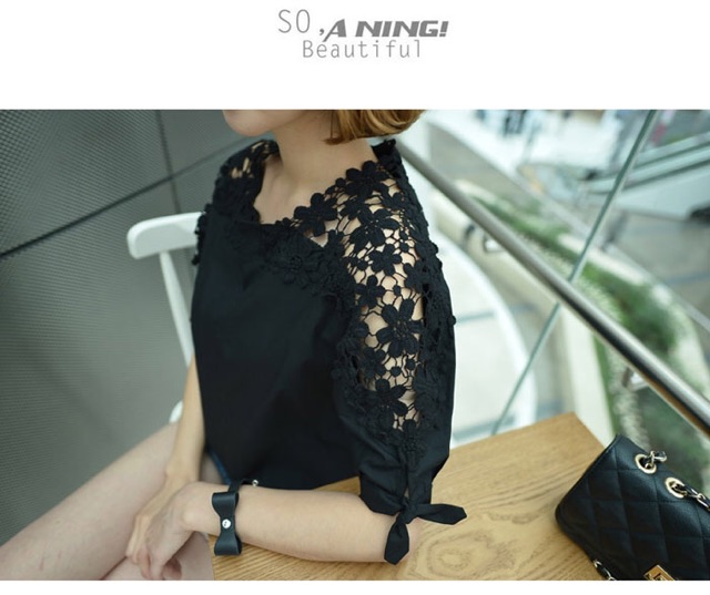 Áo sơ mi big size vai ren cao cấp hàng y hình size 60-90kg