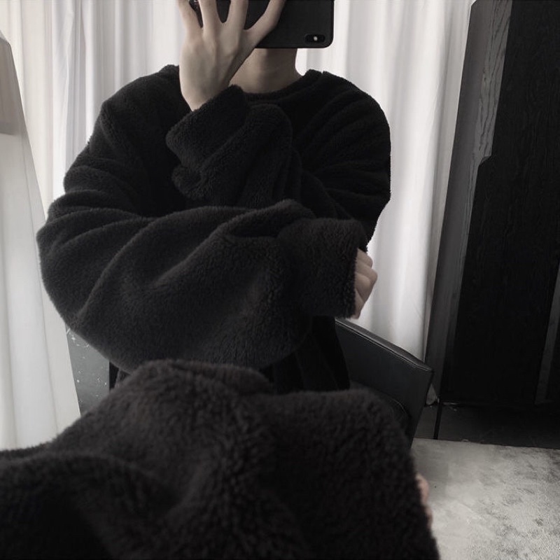 Áo Sweater Phủ Lông Tuyết Unisex