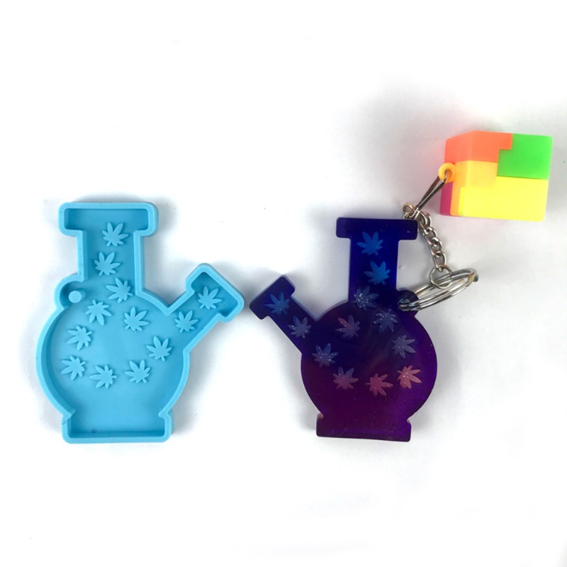 Khuôn Silicone Làm Móc Khóa / Kẹo / Sô Cô La Hình Chiếc Lá DIY