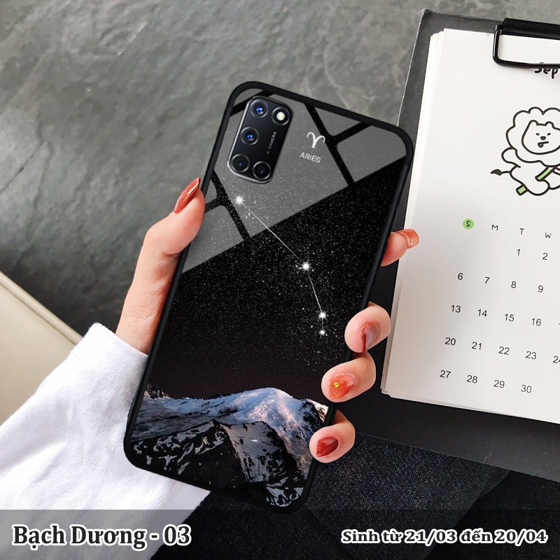 Ốp lưng kính 3D OPPO A52/ A92 cung hoàng đạo