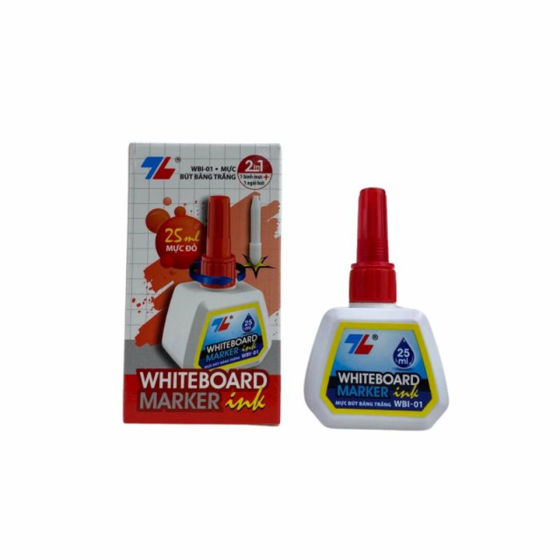 MỰC LÔNG BẢNG WBI01 THIÊN LONG 25mL - WHITEBOARD MARKER INK tặng kèm ngòi