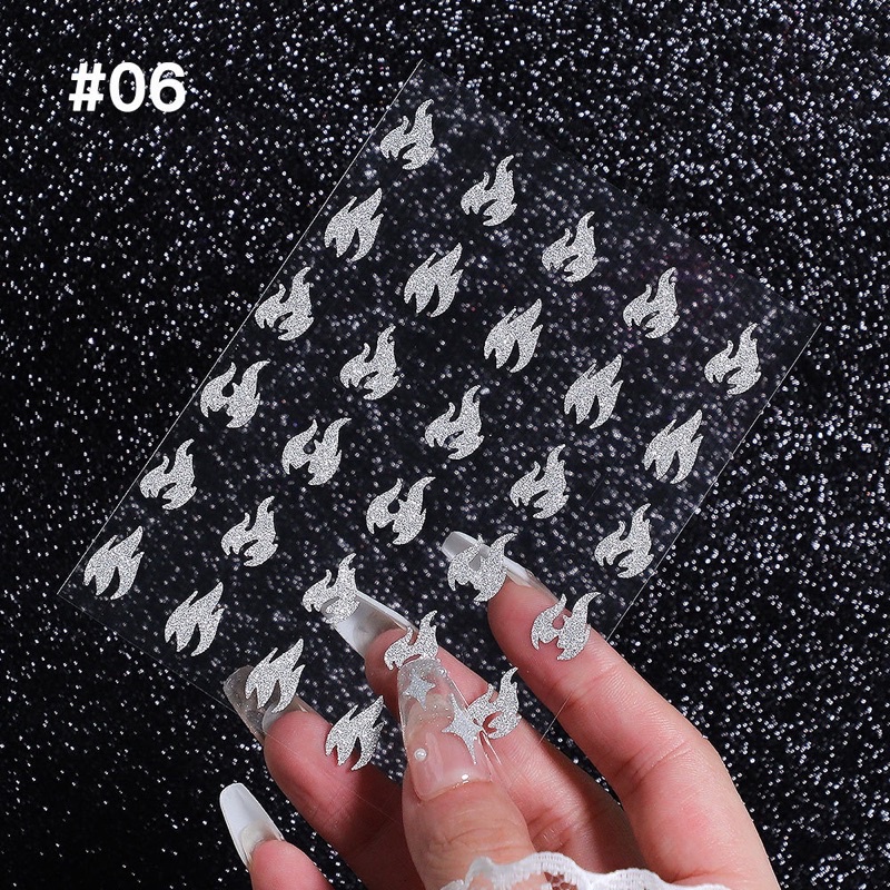 Sticker nail nhũ flash, hình dán móng