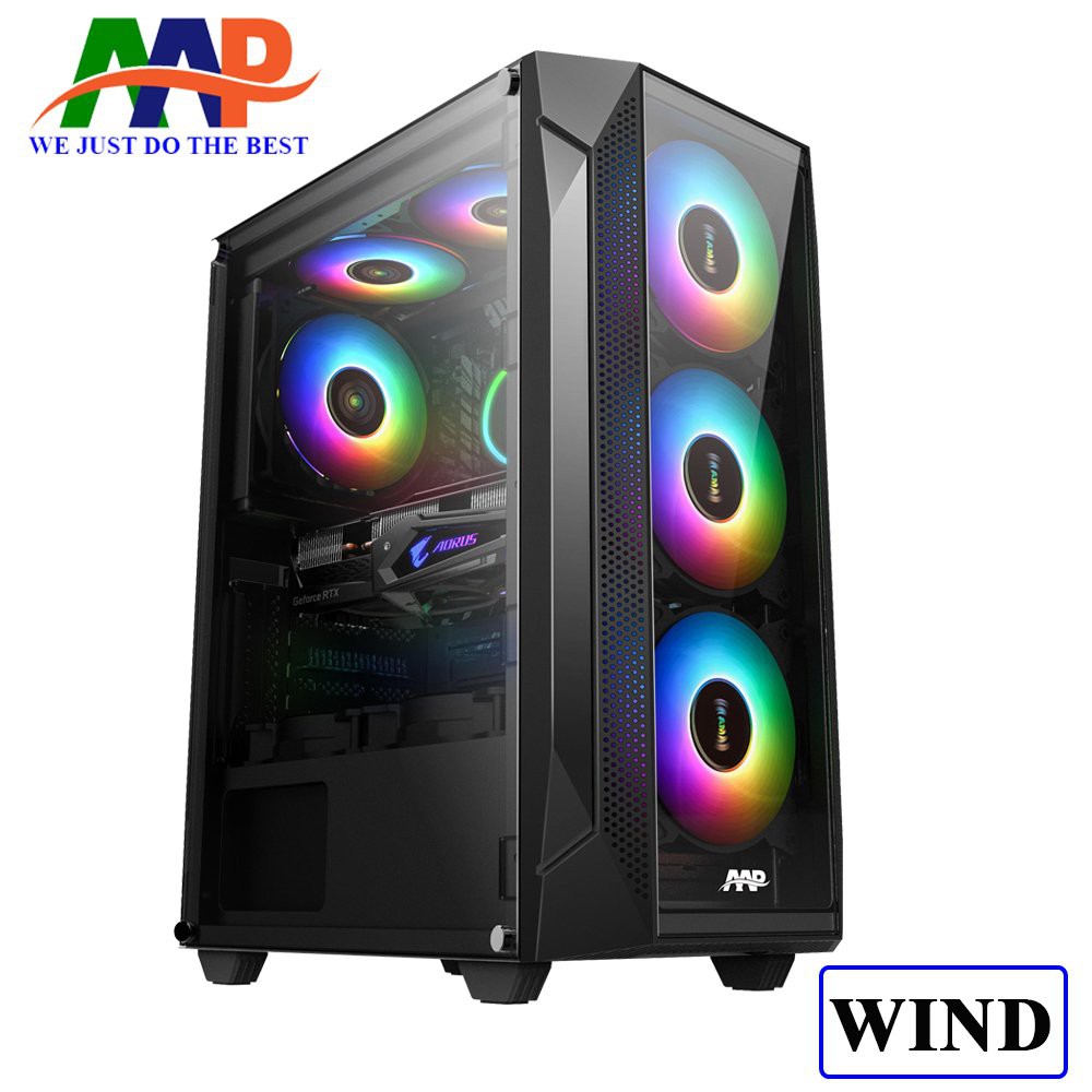 Vỏ CASE AAP WIND GAMING (Hông + mặt trước kính cường lực, không fan đi kèm)