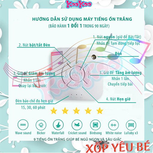 Máy Tạo Tiếng Ồn Trắng Giúp Bé Ngủ Ngon Sâu Giấc - Dùng Chung Bộ Sản Phẩm: Nhộng Chũn, Quấn Chũn