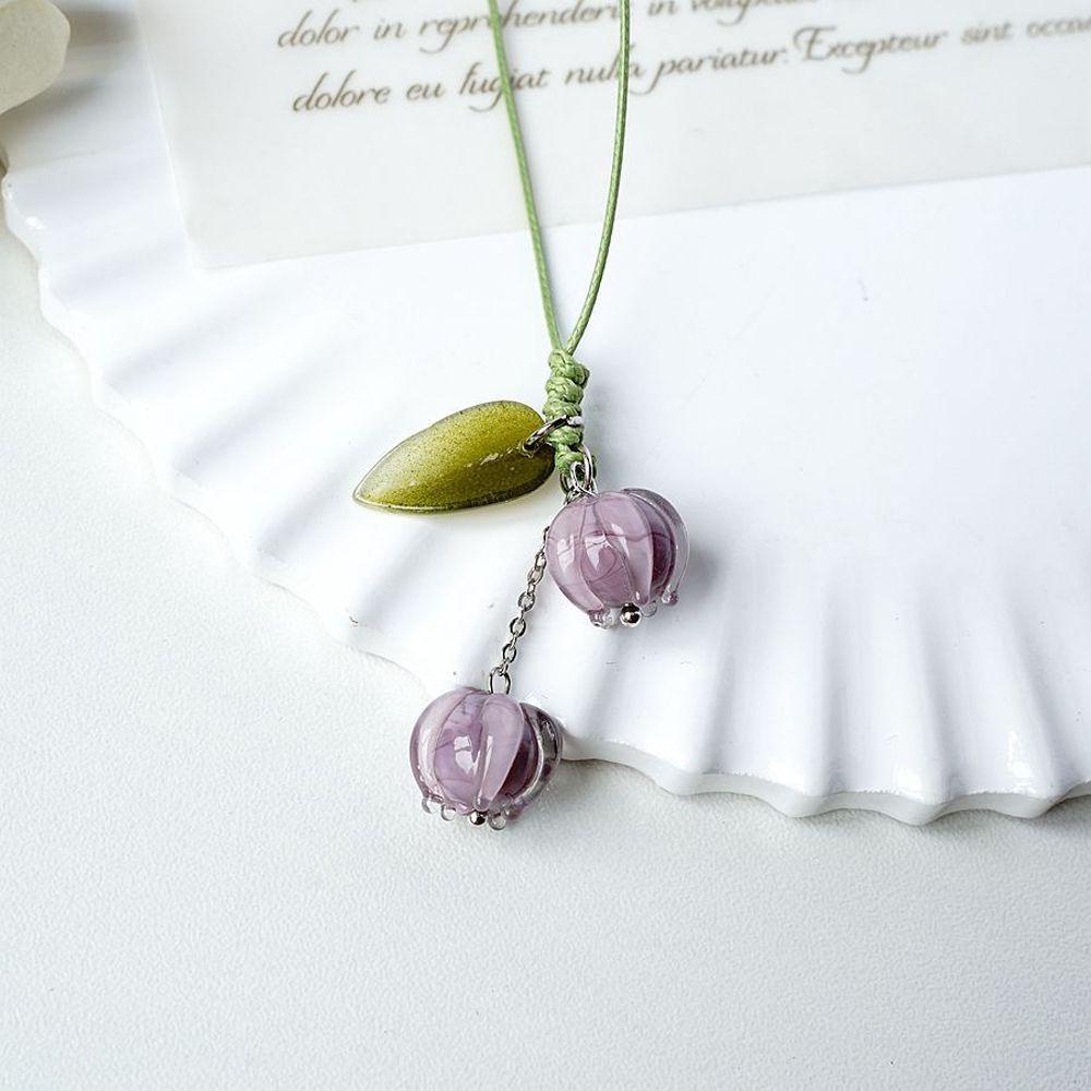 Dây treo MMULCK thiết kế hoa tulip nhiều màu tùy chọn cho túi xách điện thoại chìa khóa tai nghe làm quà tặng cho nữ