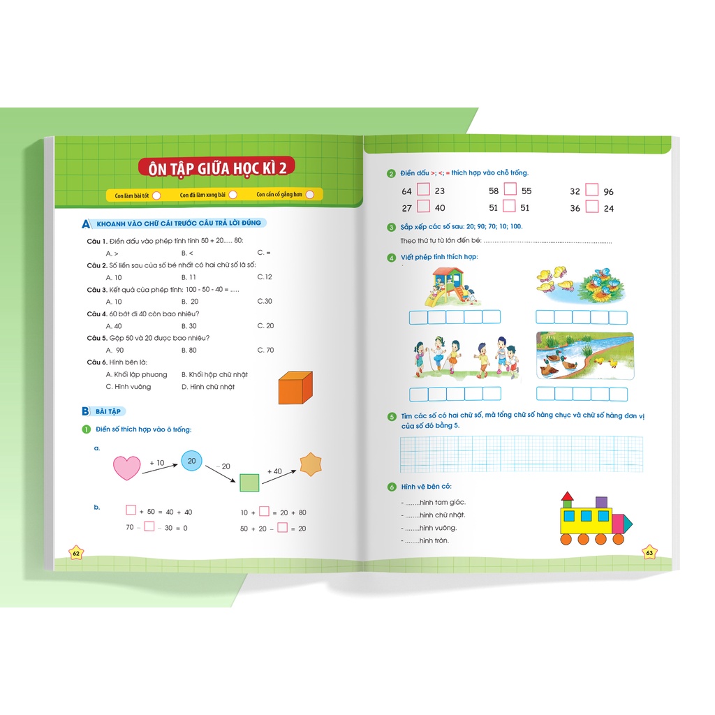 Sách Phiếu Bài Tập Cuối Tuần Toán Lớp 1 - MGB