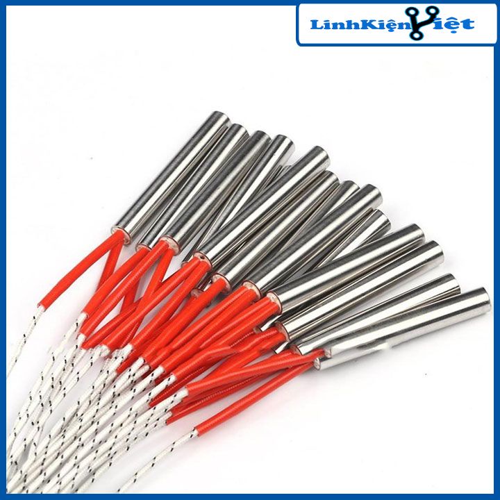 Thanh gia nhiệt phi 8, điện trở nhiệt 1 đầu, điện trở nhiệt sấy khuôn 1 đầu điện áp 220V
