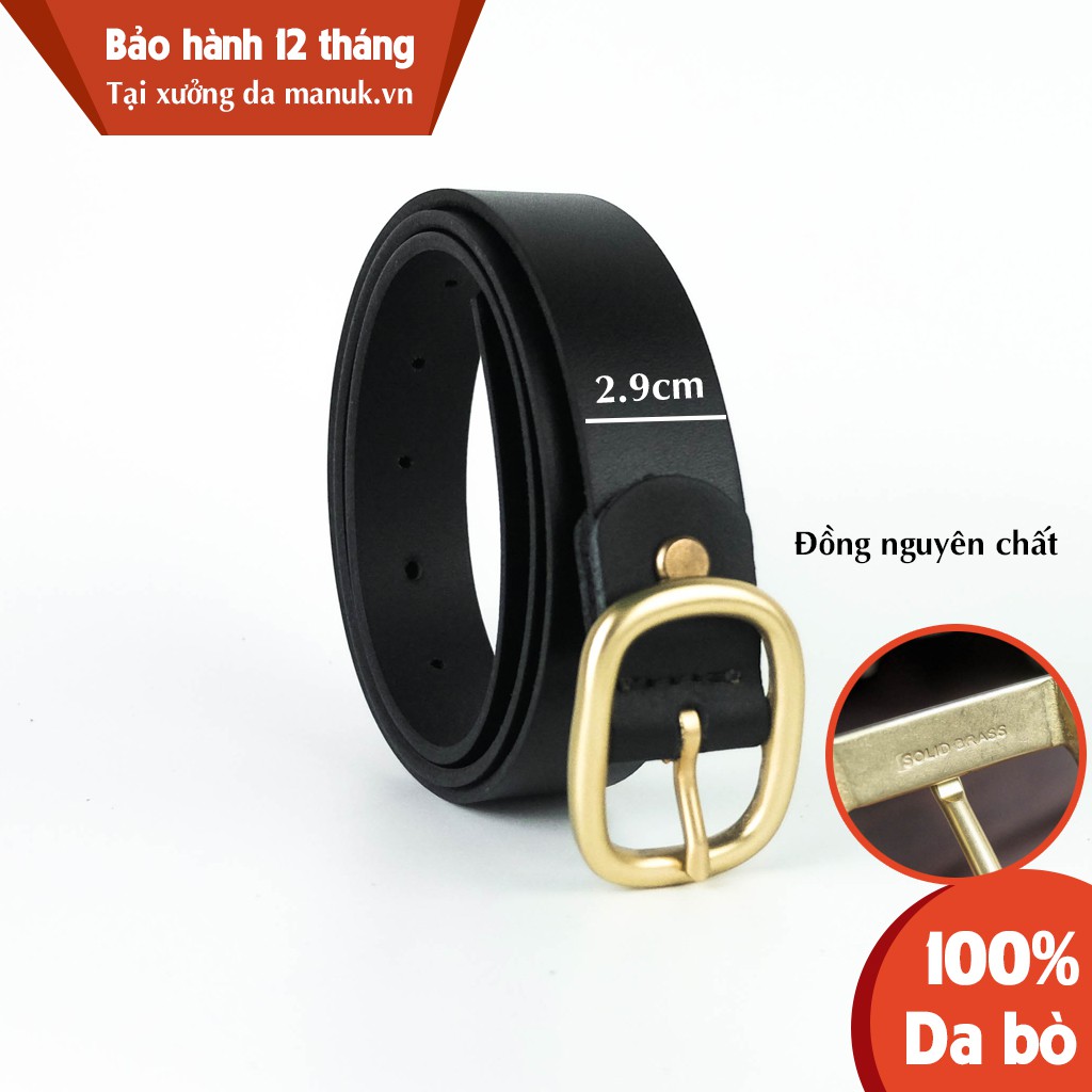 Thắt lưng nam bản nhỏ 3.0 cm Khoá đồng đúc cổ điển BF2D | Bảo hành 12 tháng