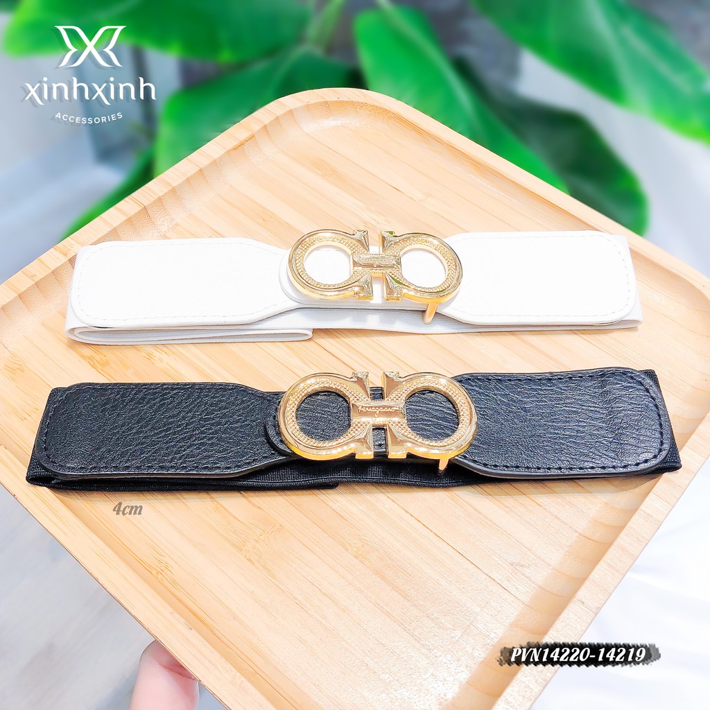 Belt váy, đai váy da mặt xích, mặt huy hiệu thời trang - Xinh Xinh Accessories