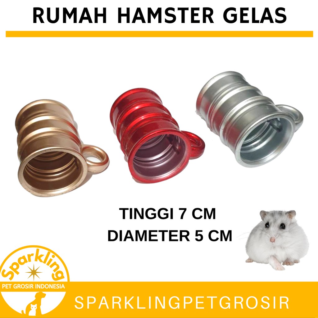 Ngôi Nhà Thủy Tinh Màu Trắng Đường Kính 7cm 5cm Cho Chuột Hamster