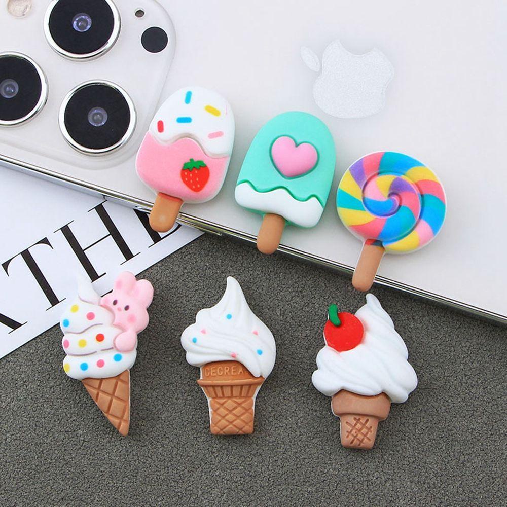 Kẹp Tóc Hình Kẹo Mút Mini Bằng Resin Trang Trí Điện Thoại