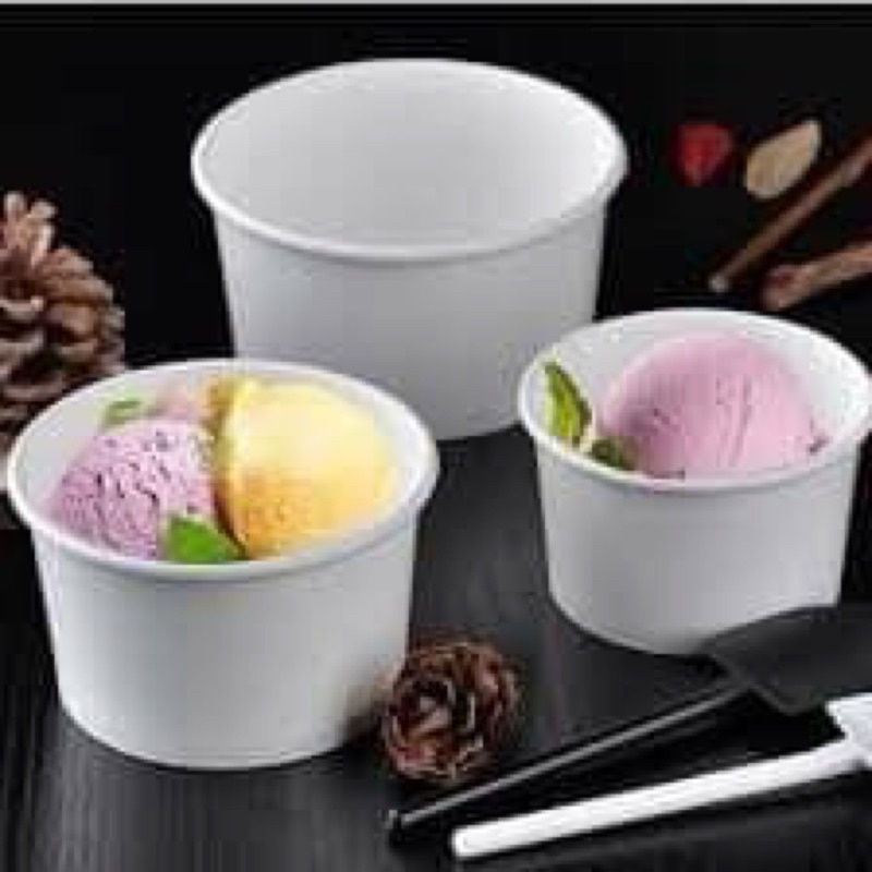 50 ly kem , ly soup giấy 10oz 300ml loại 1PE