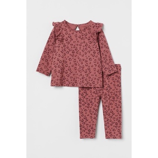 Bộ cotton bé gái HM auth