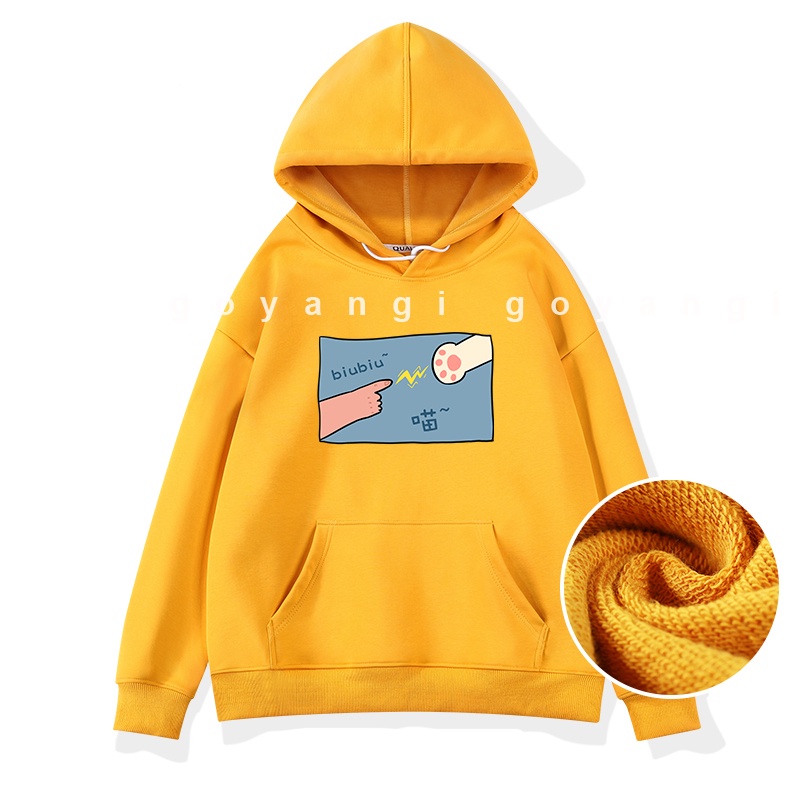 Áo Hoodie GOYANGI Unisex Biu Biu Form Rộng Oversize Phong Cách Hàn Quốc