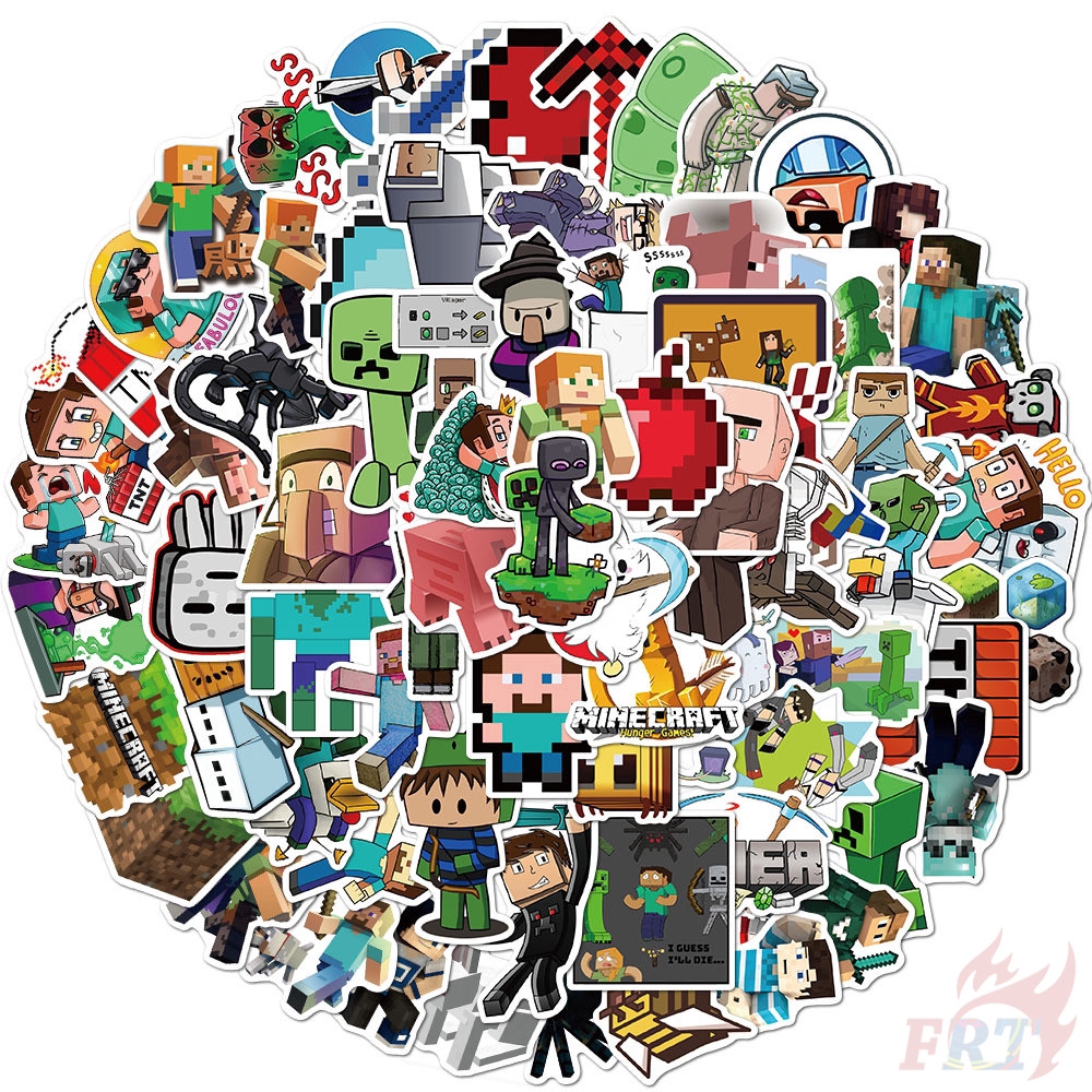 100 chiếc/ bộ hình dán Doodle Games Minecraft Series A cho hành lý thời trang máy tính xách tay ván trượt tự làm