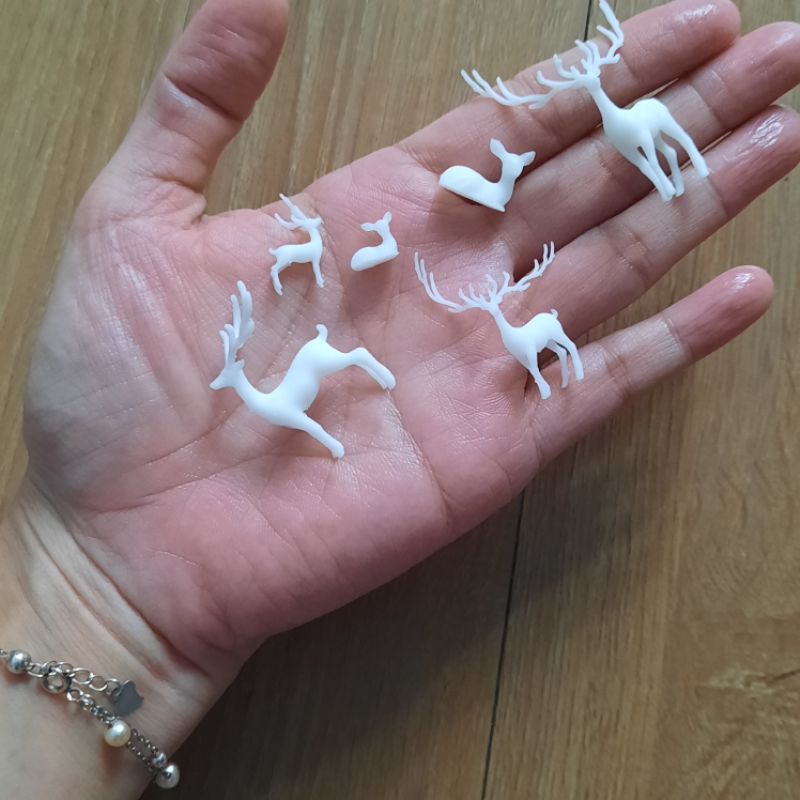 9 mẫu mô hình nai sừng mini dùng trong trang trí Resin thủ công.