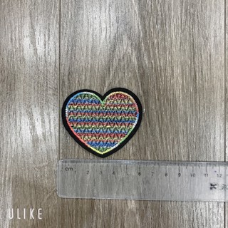 Sticker , logo thêu hình trái tim ủi nhiệt