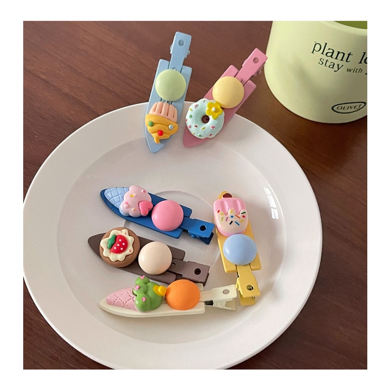 Kẹp Tóc Mái Màu Kẹo Dễ Thương