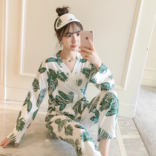 [set trang phục] Bộ ngủ nữ tay dài yukata hàng ord QC (hàng loại A) | BigBuy360 - bigbuy360.vn