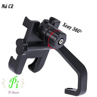Giá đỡ điện thoại 💖 free ship 💖 gắn xe máy inox c2 💖 free ship 💖 chống rung, chống cướp cực chắc chắn