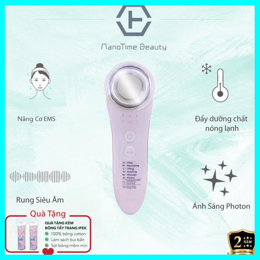 Máy điện di tinh chất đa năng 6 in1, Nâng cơ EMS và Ánh sáng Photon trẻ hoá NanoTime F65U Nhật Bản