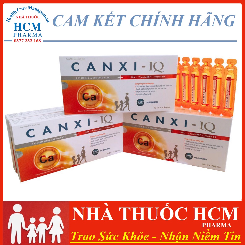Canxi Hữu Cơ D3 K2 Mk7 Cho Bé Bà Bầu Phụ Nữ Người Lớn Canxi - Iq Dạng Siro 20 Ống 10Ml Bpc02