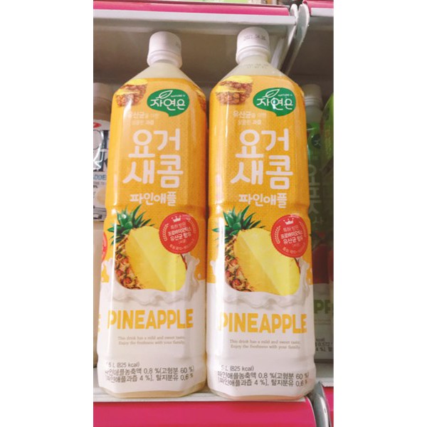 (3 vị) Nước sữa chua lợi khuẩn Woongjin chai 1.5 lít
