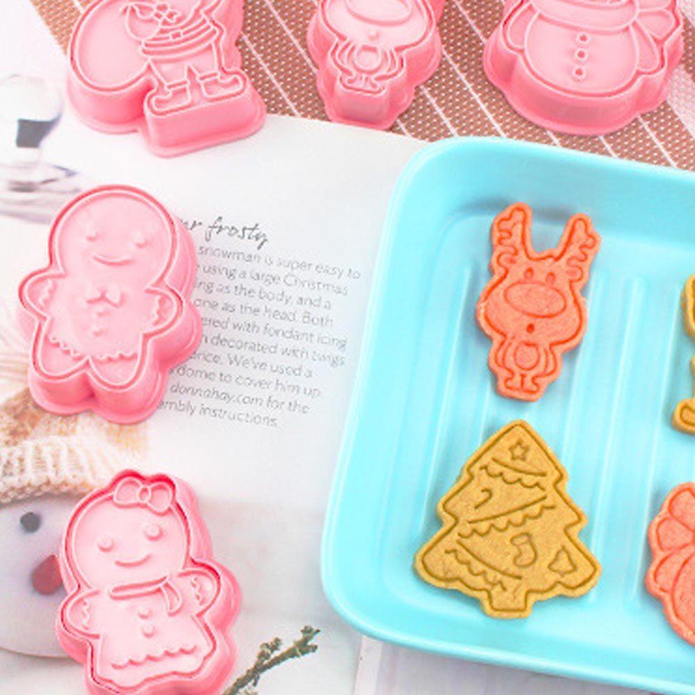 Set 6 Khuôn Nhựa Làm Bánh Quy Chủ Đề Giáng Sinh