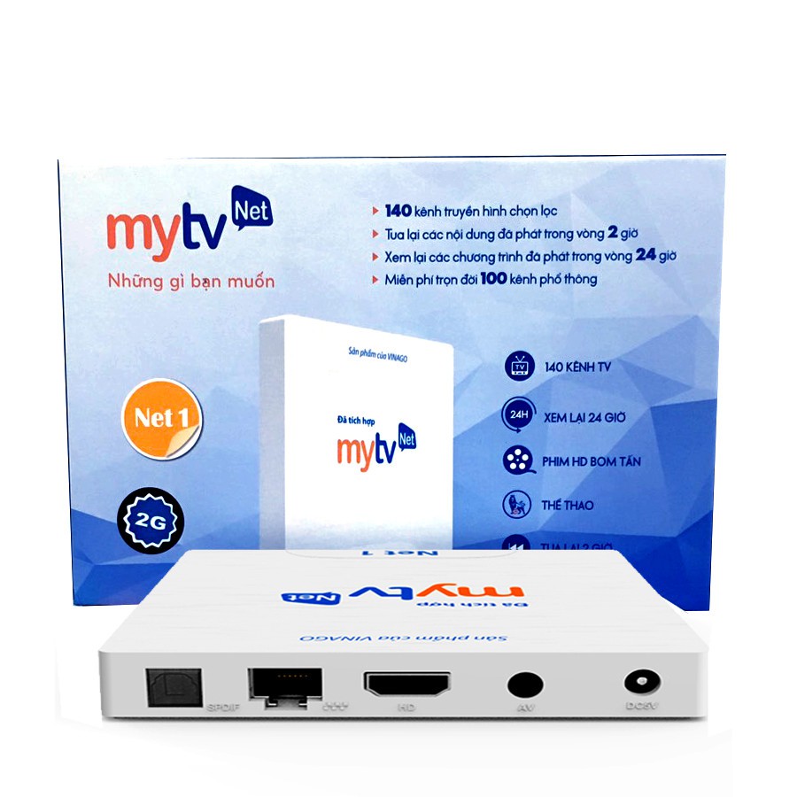 Đầu MYTV NET 1 RAM 1GB - Xem Truyền Hình Bản Quyền Miễn Phí 100 Kênh Trọn Đời