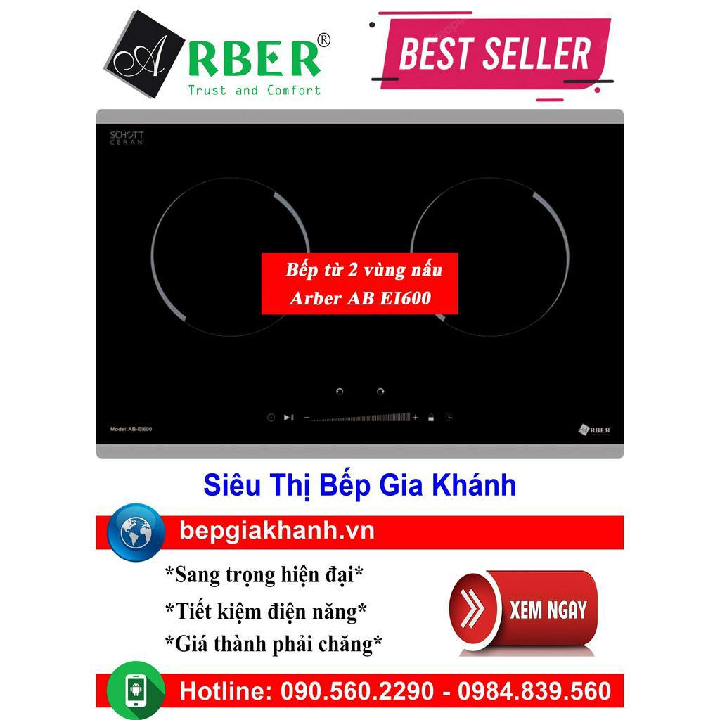 Bếp từ Arber AB-EI600 - Bếp từ đôi 60cm màu đen, công suất 3600W
