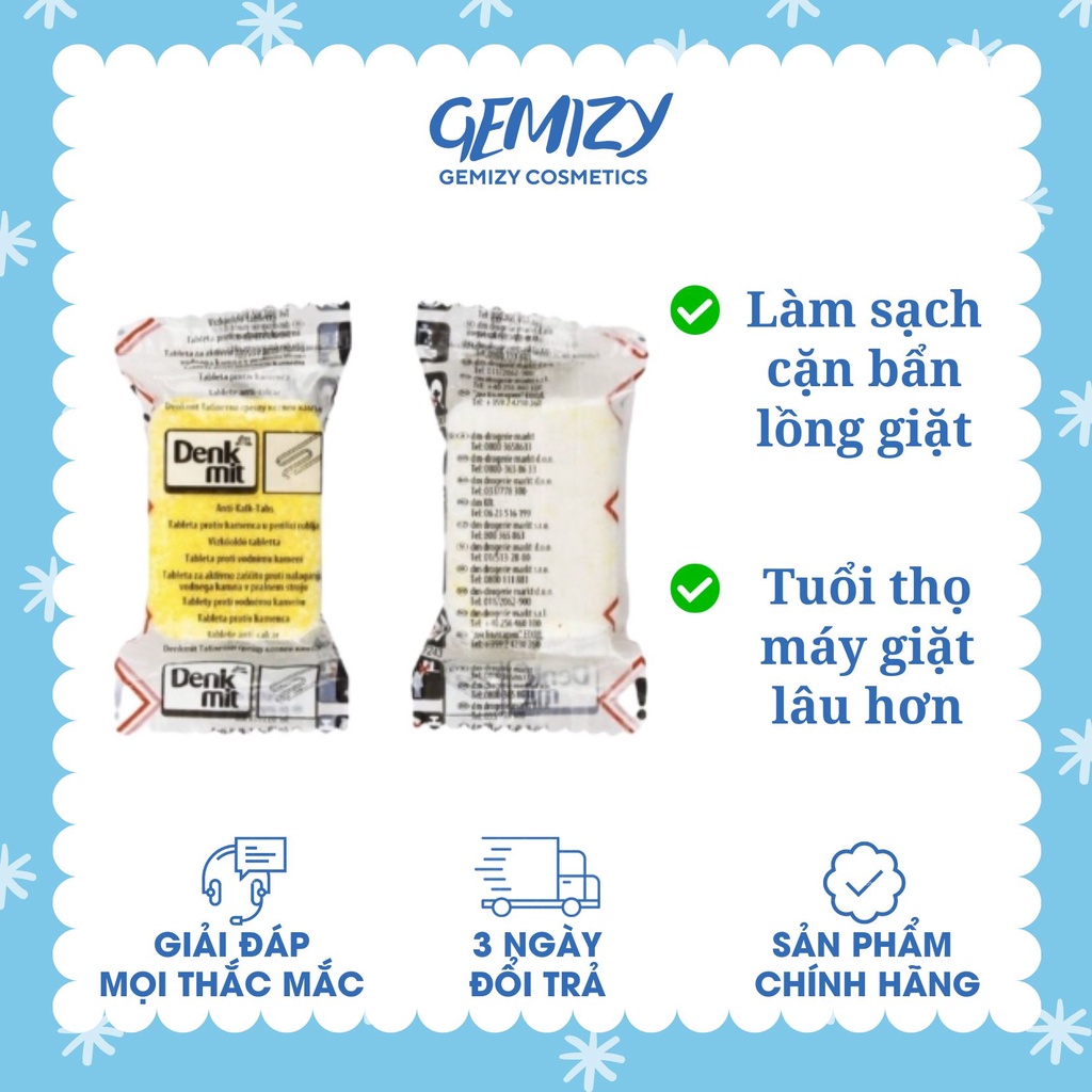 Lẻ viên tẩy lồng giặt Denkmit hàng chuẩn Đức, tẩy &amp; chống bám cặn - Gemizy Shop