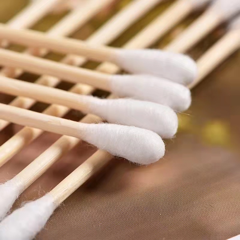 Set 100 Tăm Bông Y Tế Bằng Gỗ Chất Lượng Cao