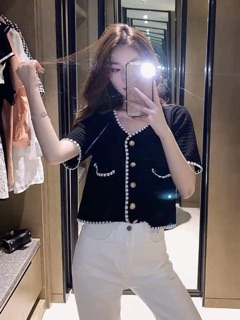 Áo len cộc tay dáng lửng hot 2020