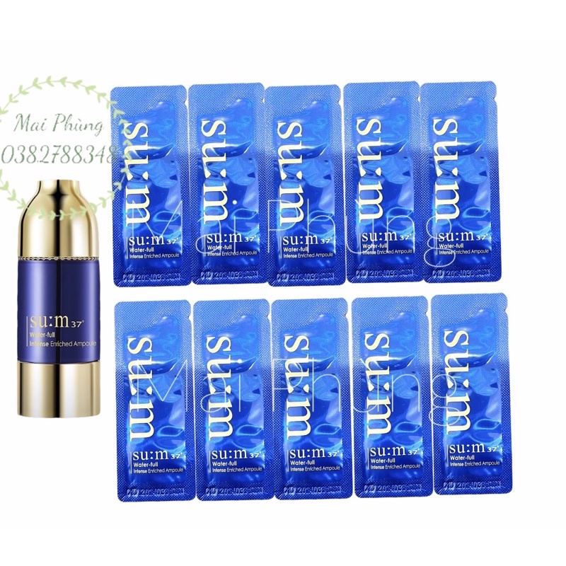 10 gói tinh chất siêu căng bóng cấp nước chống lão hóa Sum37 Intense Enriched Ampoule